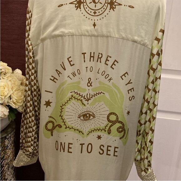 Me 369 silk Stylish Multicolor Women's blouse, M - Picture 8 of 12